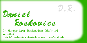daniel roskovics business card